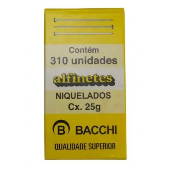 ALFINETE CABECA ACO N.32 CX /310 UNIDS 3,2CM BACCHI