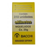 ALFINETE CABECA ACO N.32 CX /310 UNIDS 3,2CM BACCHI