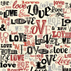 TECIDO TRICOLINE ESTAMPADO LOVE-LOVE-LOVE CREME LARG 150CM 100%ALGODA - 1